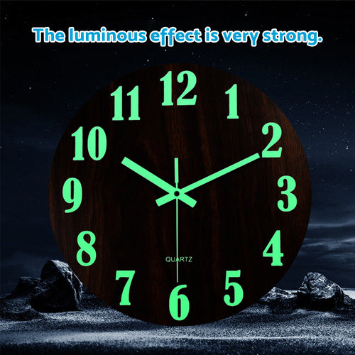 12'' Luminous Wall Clock Suitable for Home Bedroom Living Room