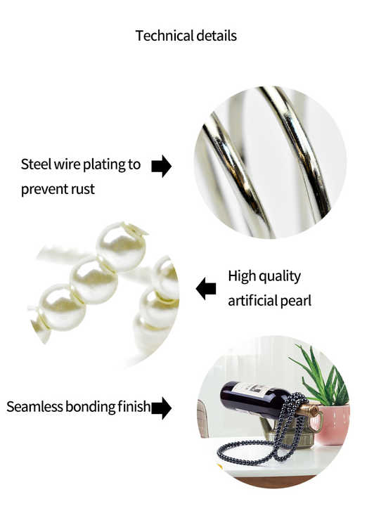 NNEDSZ White Modern Floating Pearl Wine Bottle Holder - Elegant Home Decor, Unique Kitchen Accessory for Dining, Bar, and Living Room